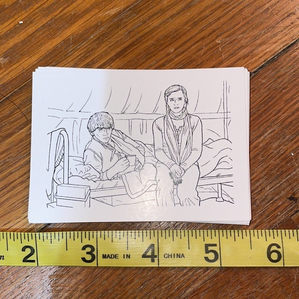 Harry potter coloring cards one sided Christmas birthday gift - Picture 3 of 4